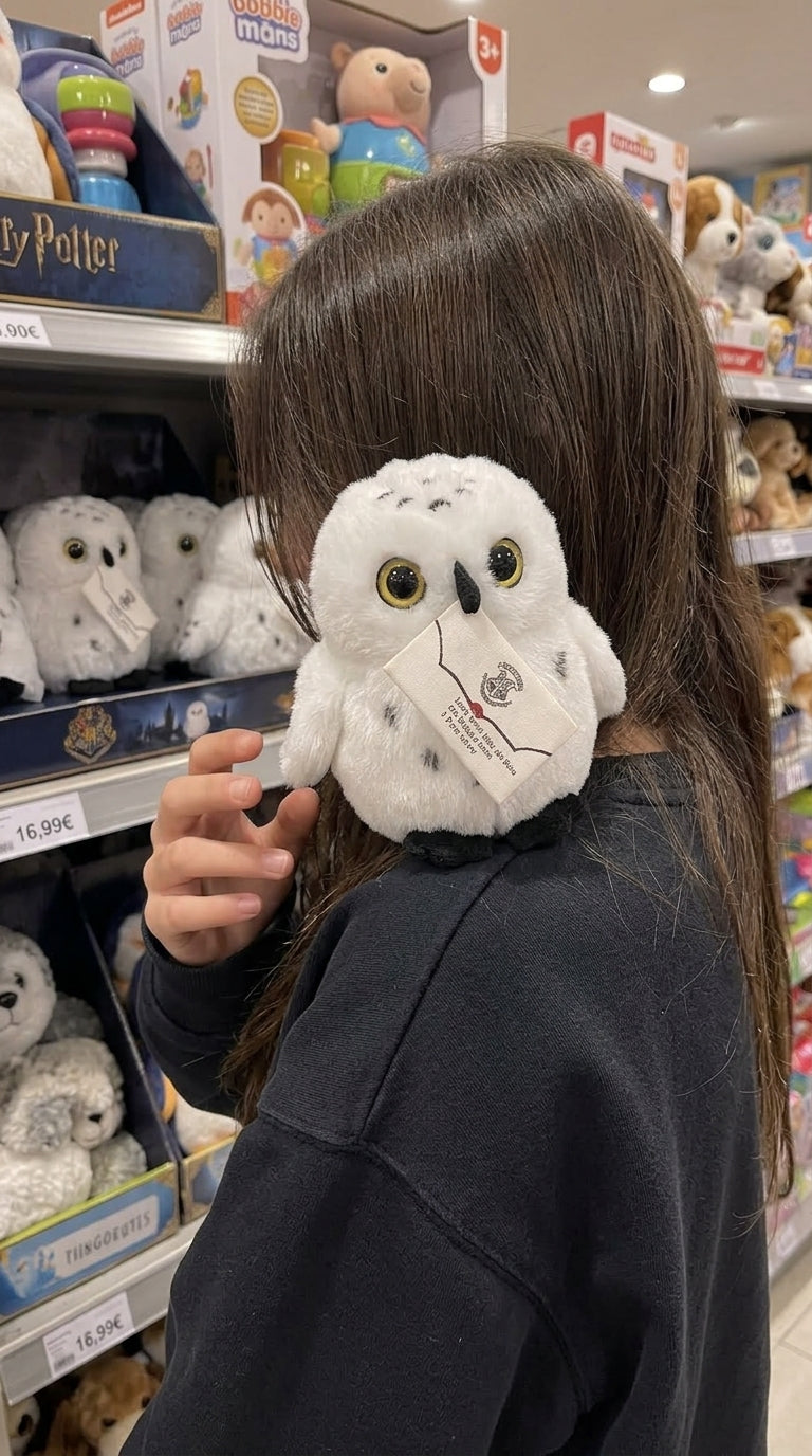 Peluche mágico imantado sobre hombro